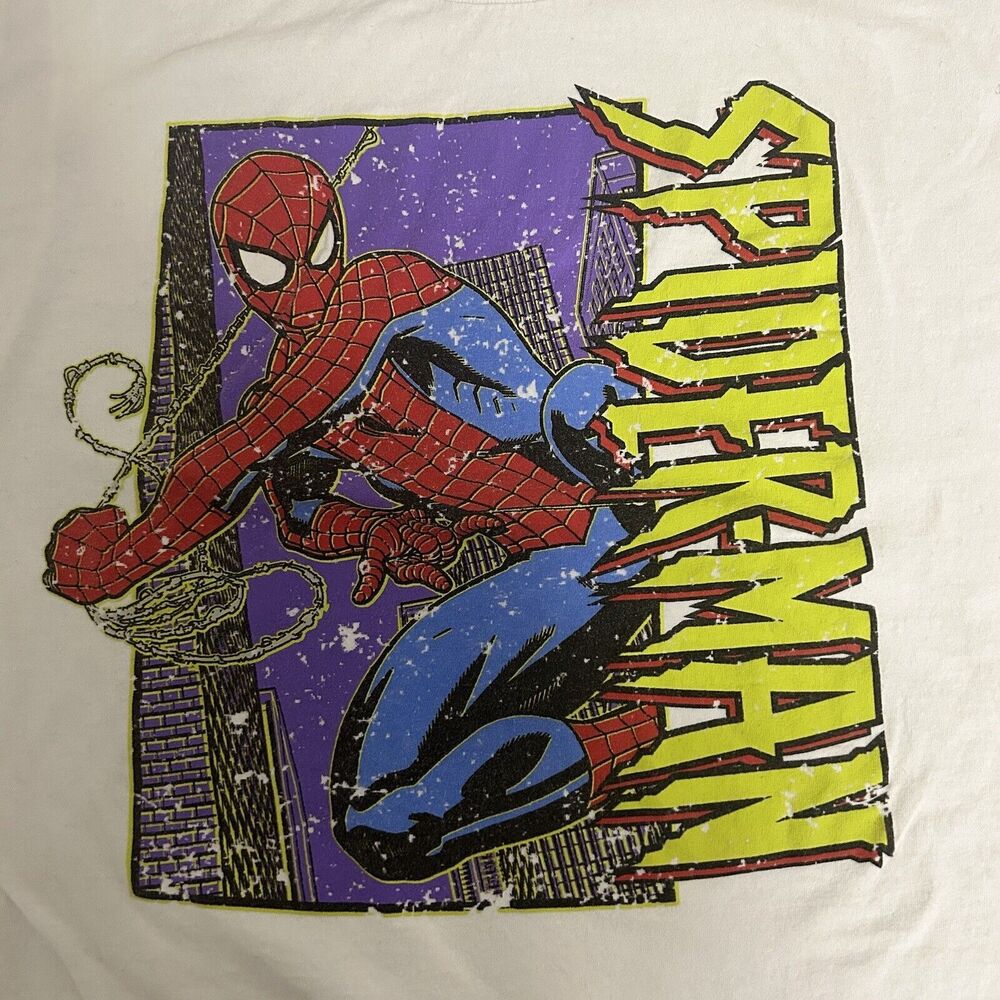 Marvel The Amazing Spiderman Men's Size L White T-shirt